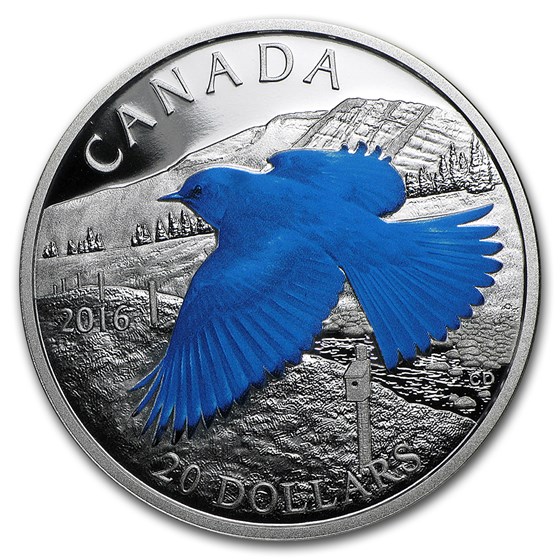 2016 Canada 1 oz Silver Migratory Birds (Mountain Bluebird) 2016 Canada 1 oz Silver Migratory Birds (Mountain Bluebird)